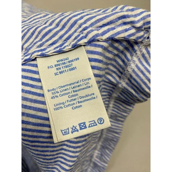 Boden Blue Stripped Wrap Dress Sz12 - Picture 4 of 12